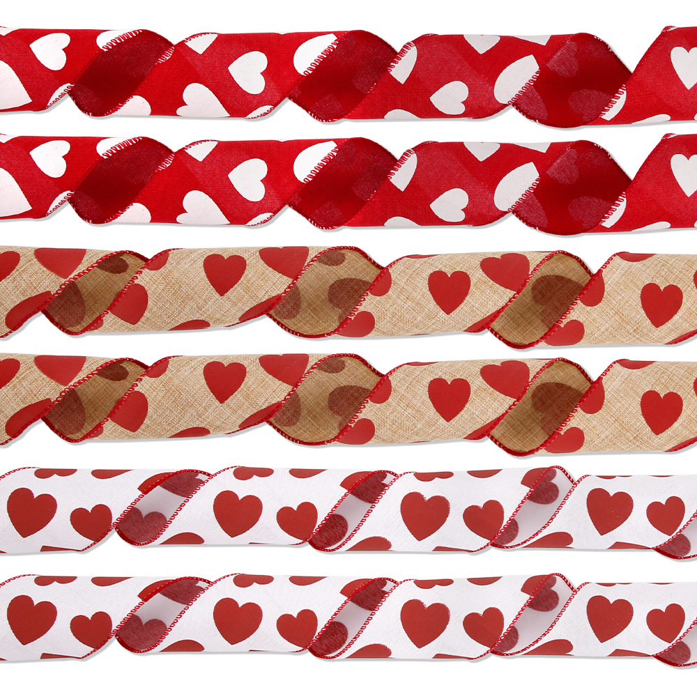 Ribbon Wired Satin - Valentine's DIY Gift Box Ribbon -