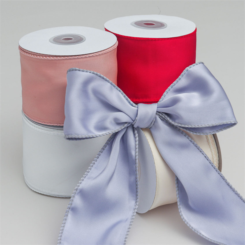 Ribbon Wired Satin - 20Yards 63MM Wire Edge Ribbon Polyester