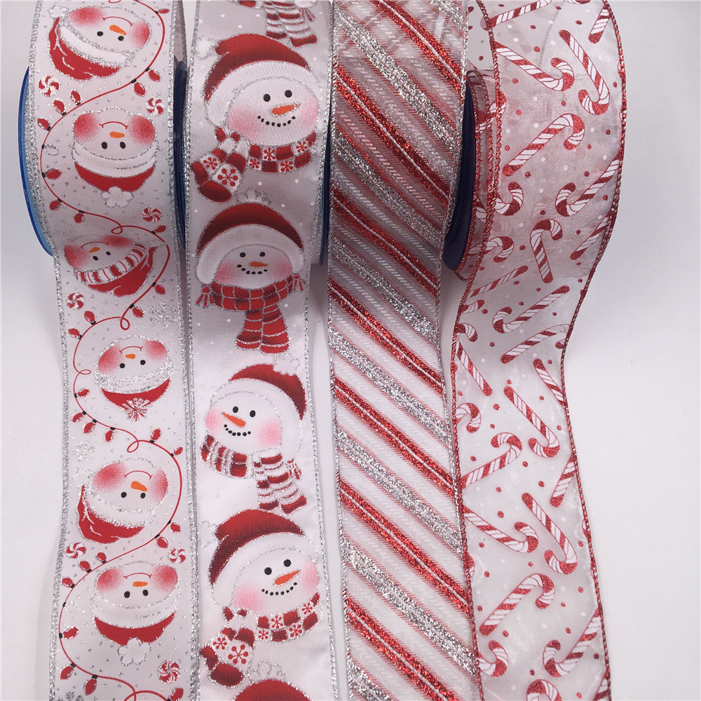 63MM X 25Yards Christmas Snowm - Ribbon Wired Satin のレビューと価格