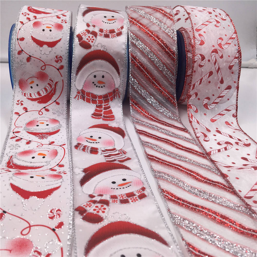 63MM X 25Yards Christmas Snowm - Ribbon Wired Satin のレビューと価格