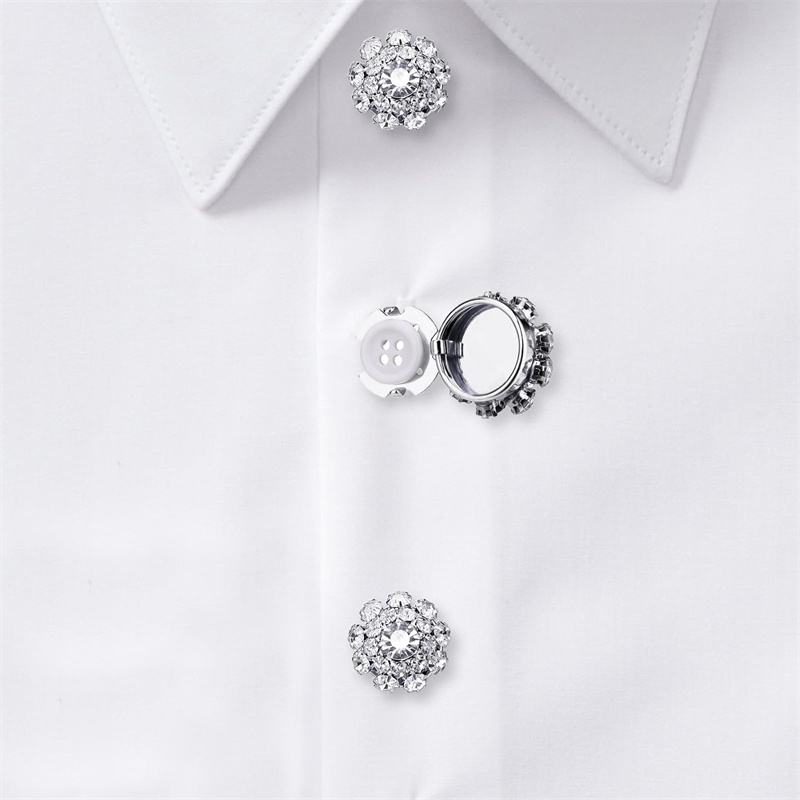 Shirt Button Box Rhinestone Bu - Flower Frog Pin のレビューと価格