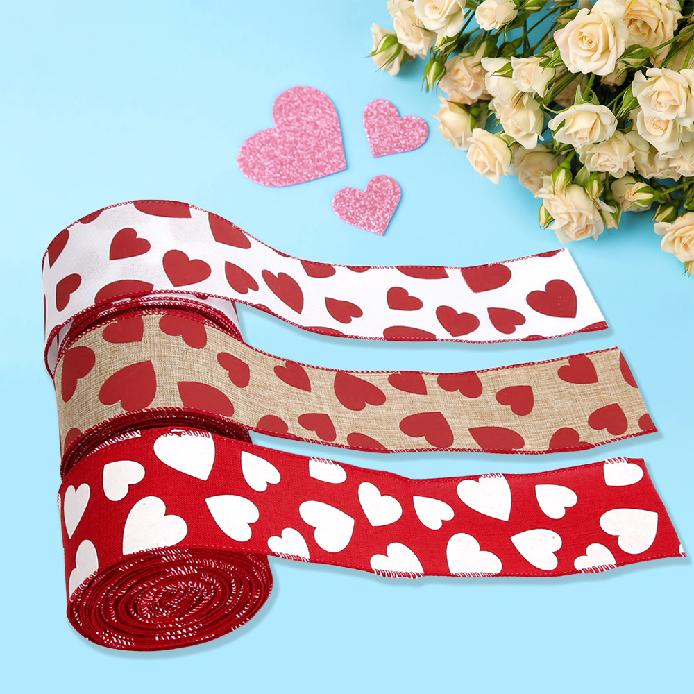 Valentine's DIY Gift Box Ribbo - Ribbon Wired Satin のレビューと価格