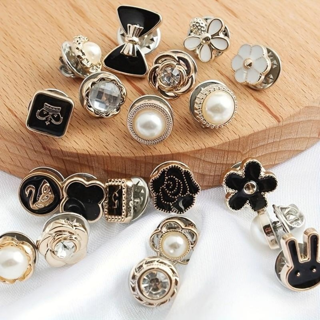 10 Counts Brooch Buttons for W - Flower Frog Pin のレビューと価格