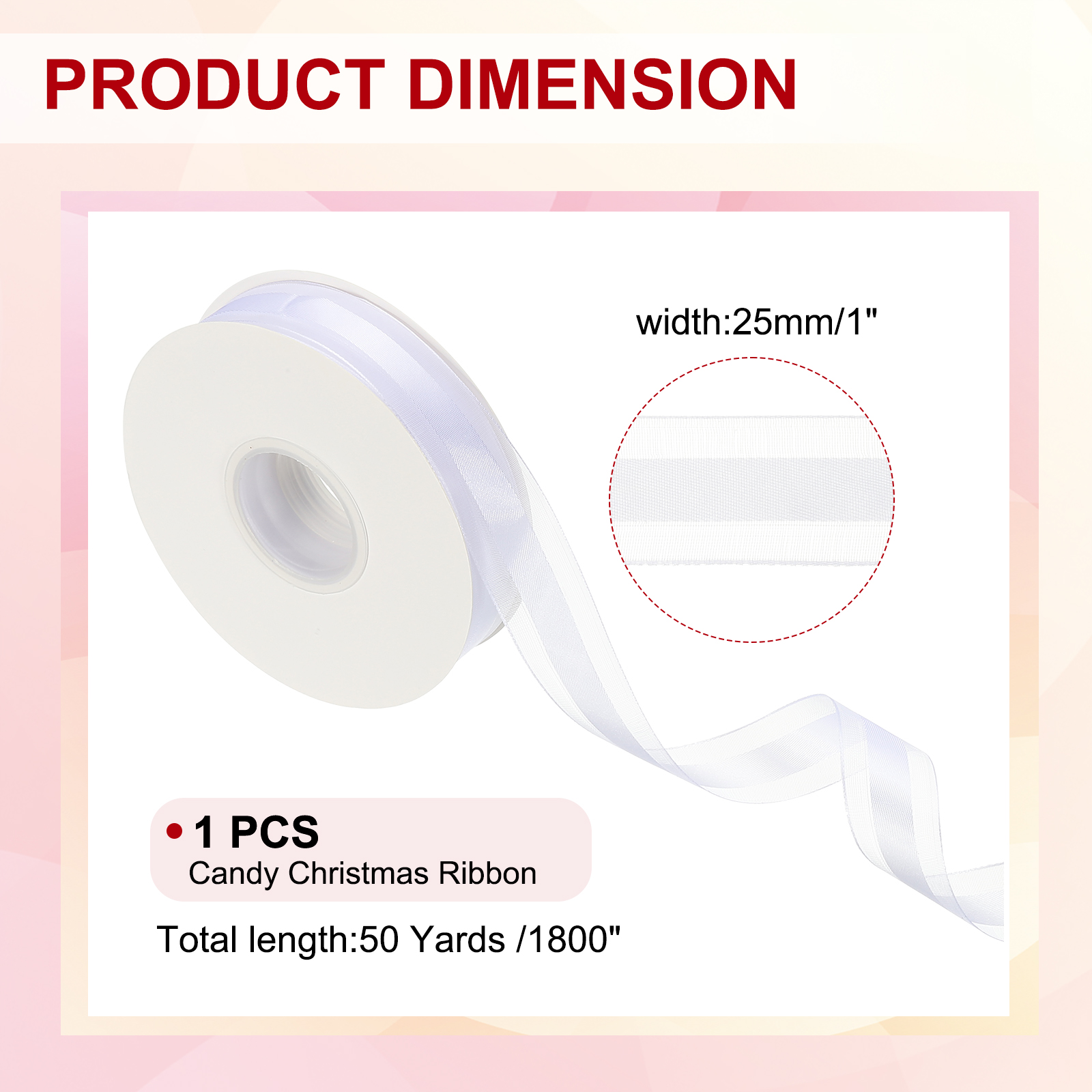 Organza Chiffon Ribbon Candy S - Ribbon Wired Satin のレビューと価格