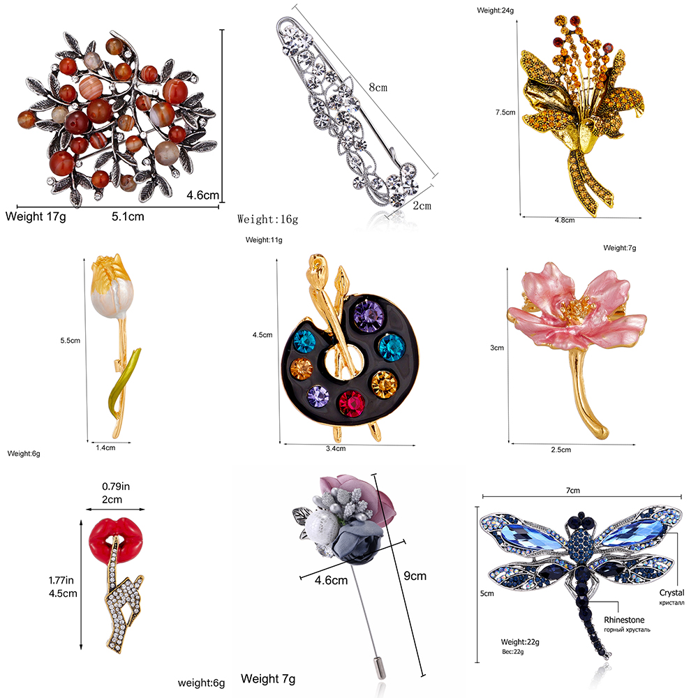 YAOLOGE Novel Chic Flower Broo - Flower Frog Pin のレビューと価格