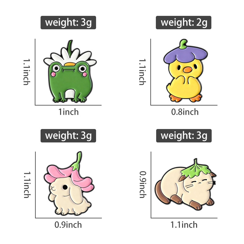 Flowers Leaf Hat Enamel Pins C - Flower Frog Pin のレビューと価格