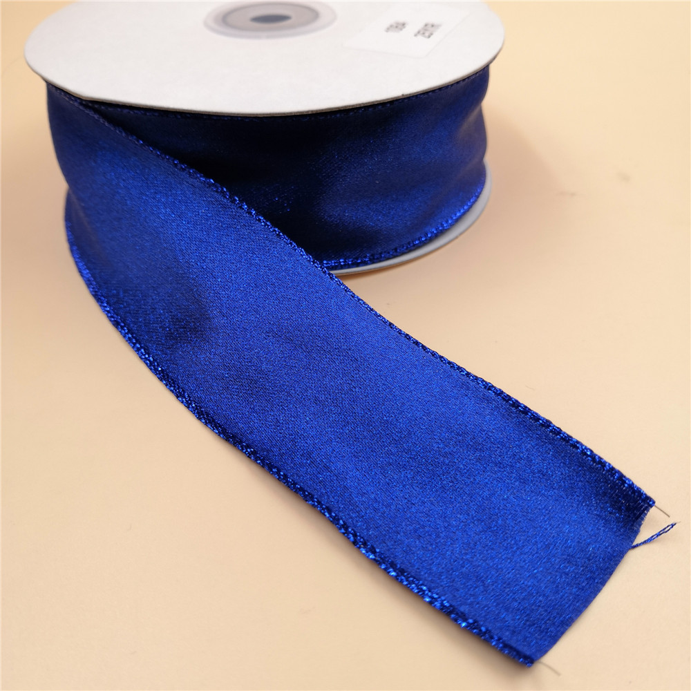 38mm X 25yards Wired Royal Blu - Ribbon Wired Satin のレビューと価格