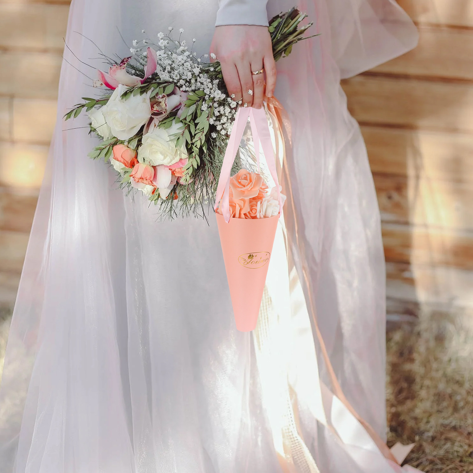 6Pcs Flower Bouquet Bags Chic  - Florist Supply Shop のレビューと価格
