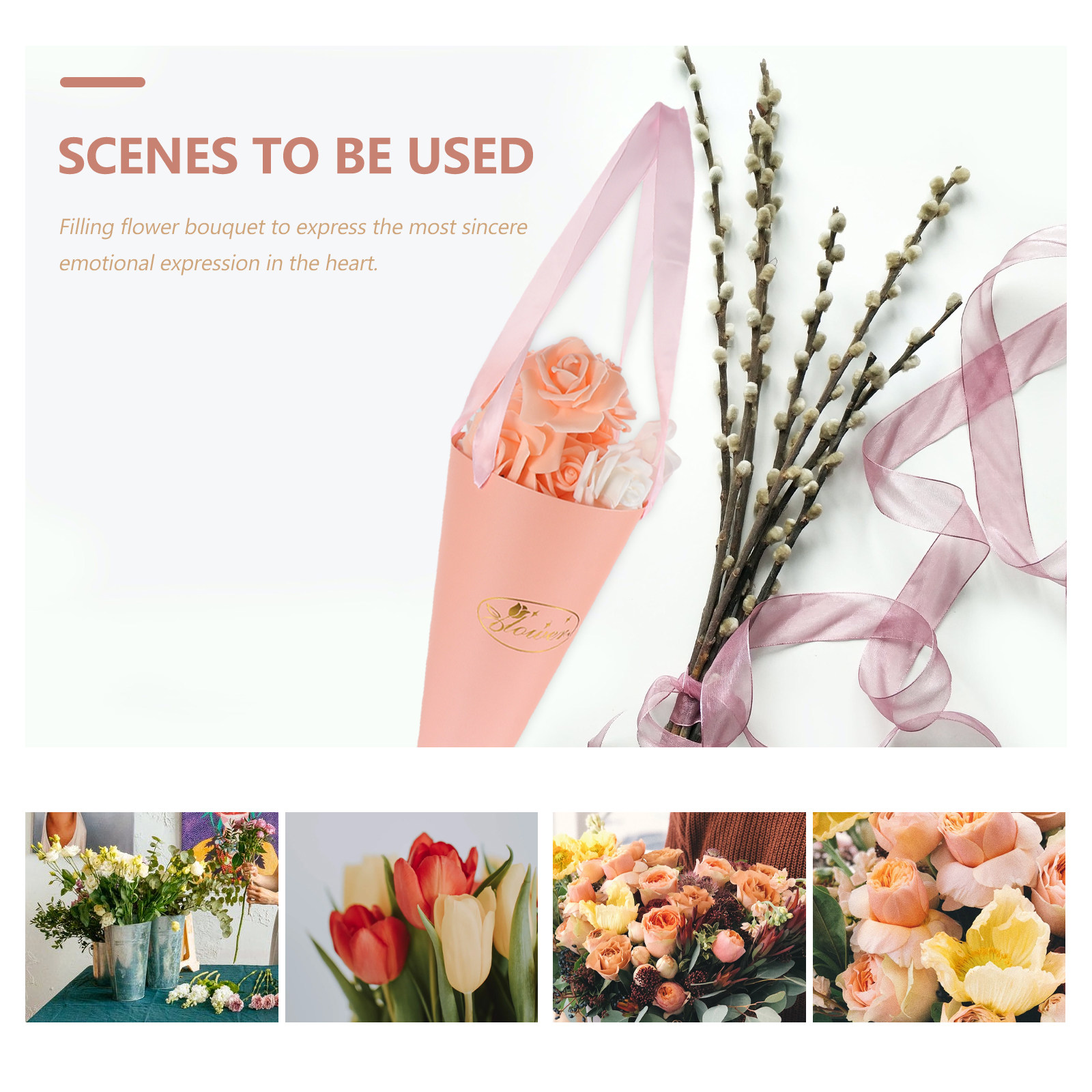 6Pcs Flower Bouquet Bags Chic  - Florist Supply Shop のレビューと価格