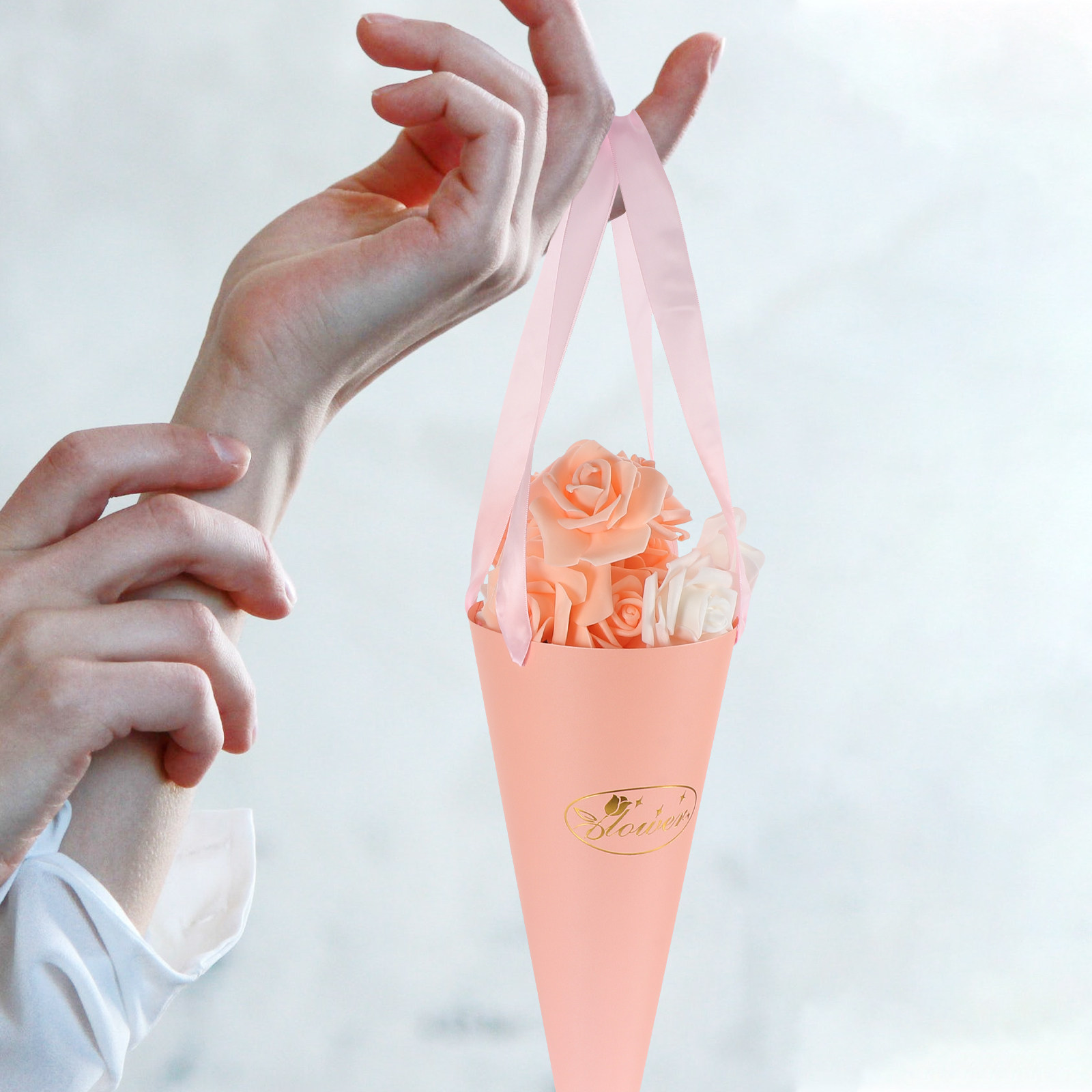6Pcs Flower Bouquet Bags Chic  - Florist Supply Shop のレビューと価格