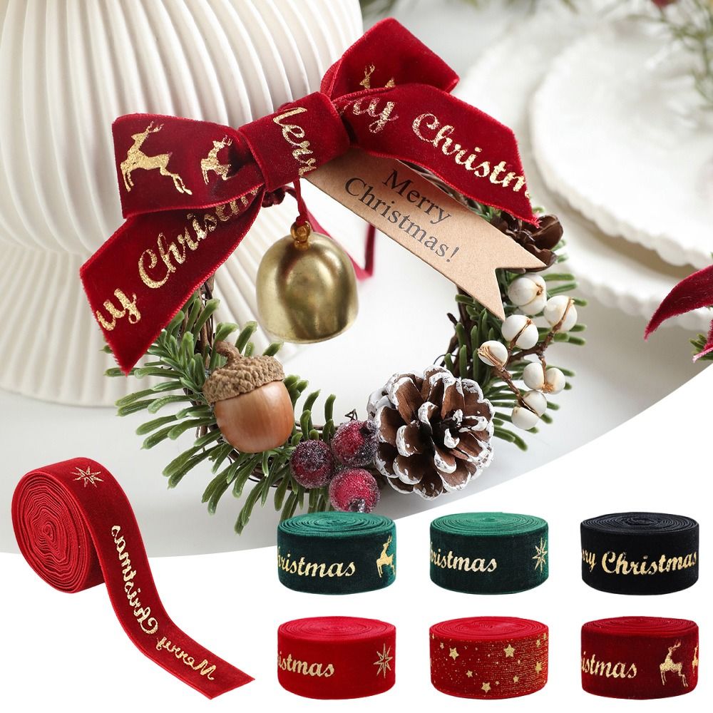 2.5CM*2M Wired Velvet Ribbon H - Ribbon Wired Satin のレビューと価格