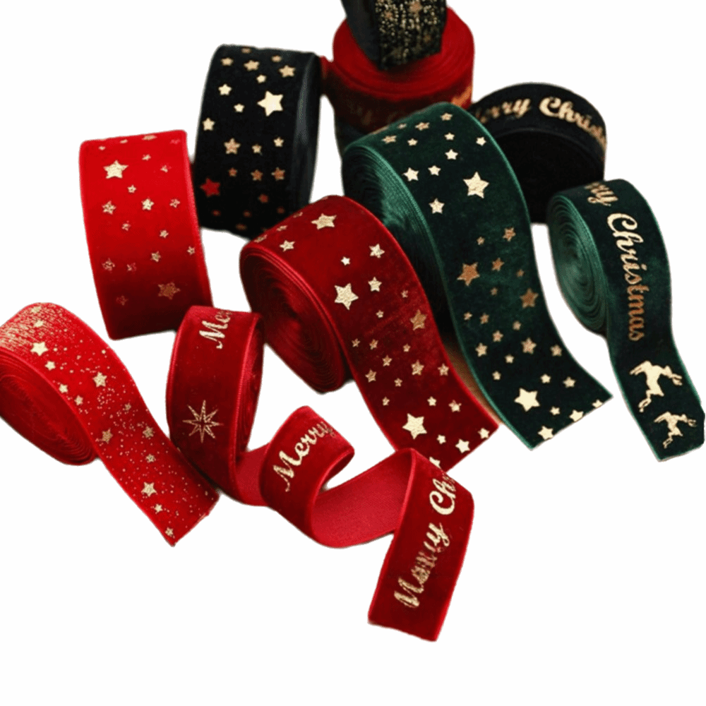 2.5CM*2M Wired Velvet Ribbon H - Ribbon Wired Satin のレビューと価格