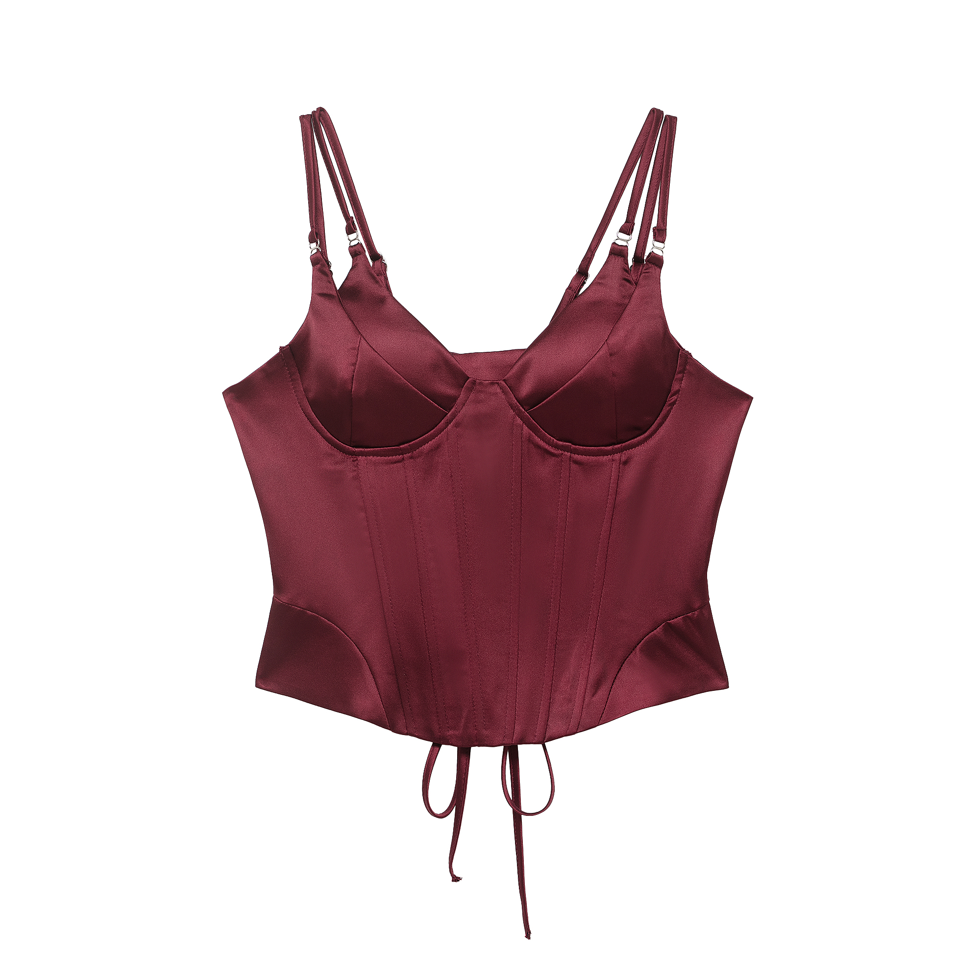 3 colors Sexy Satin With Chest - Ribbon Wired Satin のレビューと価格